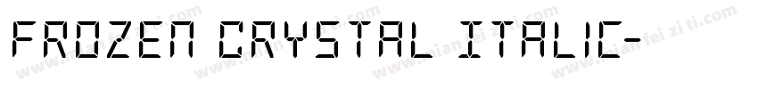 Frozen Crystal Italic字体转换
